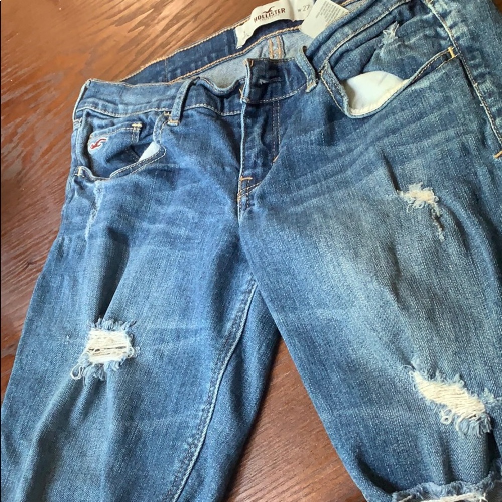 Hollister blue jean to the knee shorts